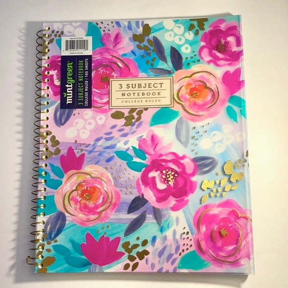 2 of MintGreen brand 3 Subject Spiral Notebook - Picture 4 of 13